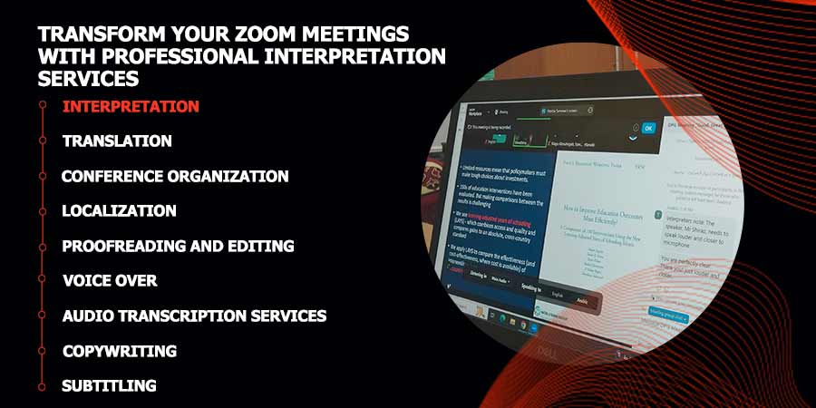 ترجمه فوريه عبر زووم او باستخدام منصات اخري